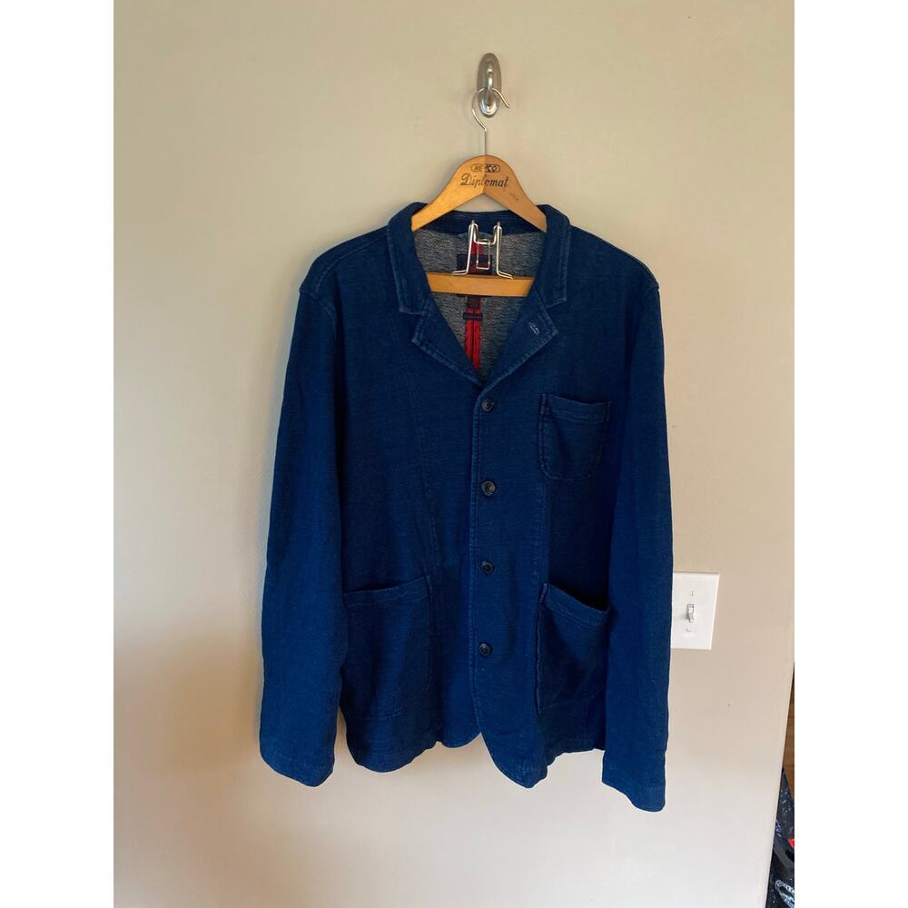 EUC Grayers Mens Sweater Blazer 3 Pockets Blue XL
